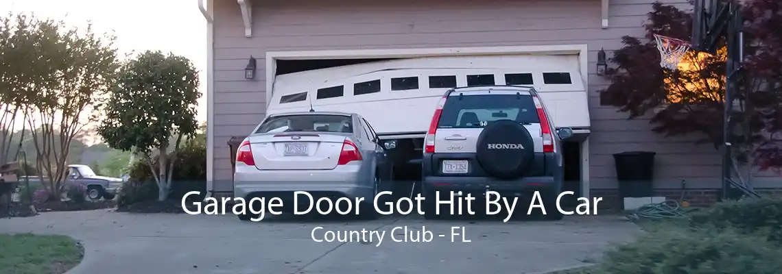 Garage Door Got Hit By A Car Country Club - FL