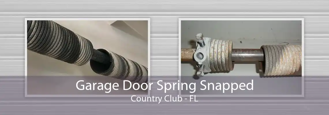 Garage Door Spring Snapped Country Club - FL